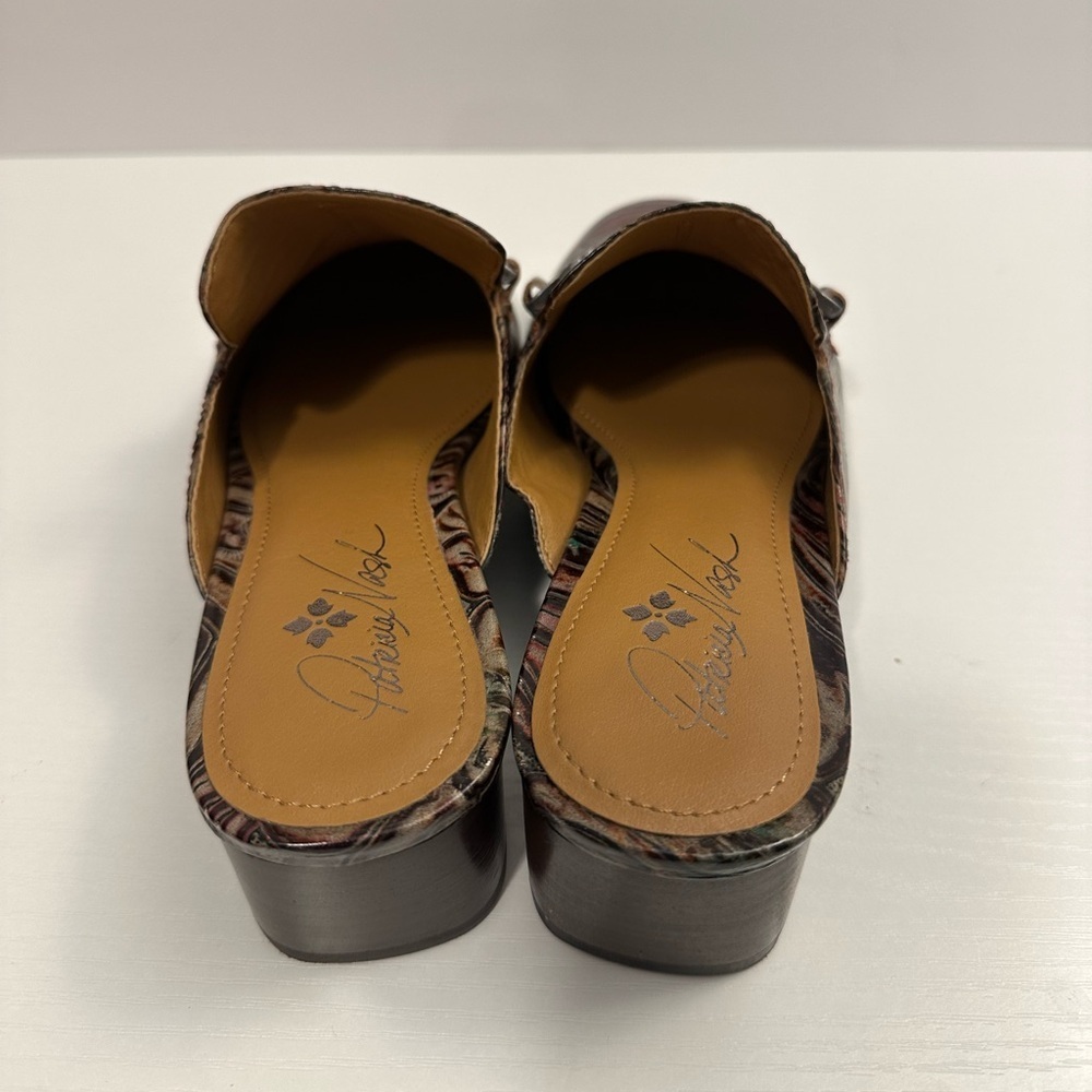Patricia Nash Tilly Multicolor Leather Mules Size 9.5 - Picture 4 of 13